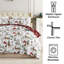 Ensemble de literie réversible Southshore Fine Linens White Christmas, en microfibre brossée 100 g/m², comprenant une housse de couette et une taie d'oreiller, pour les fêtes de fin d'année. Taille : 1 place / 1 place XL.-102615688