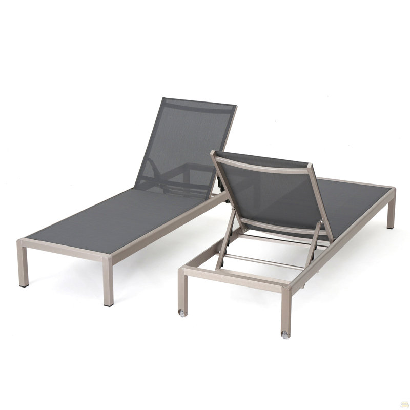Chaise longue Cape Coral Kd (Mp2), Gris, Beige
