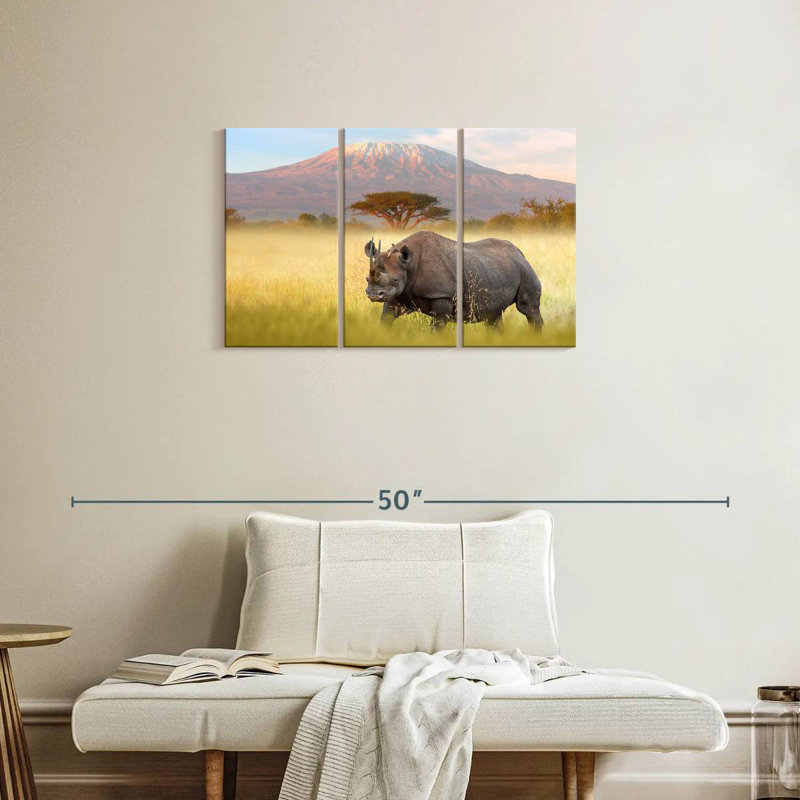 Rhinocéros Hosking Amboseli, H 20 po x l 33 po