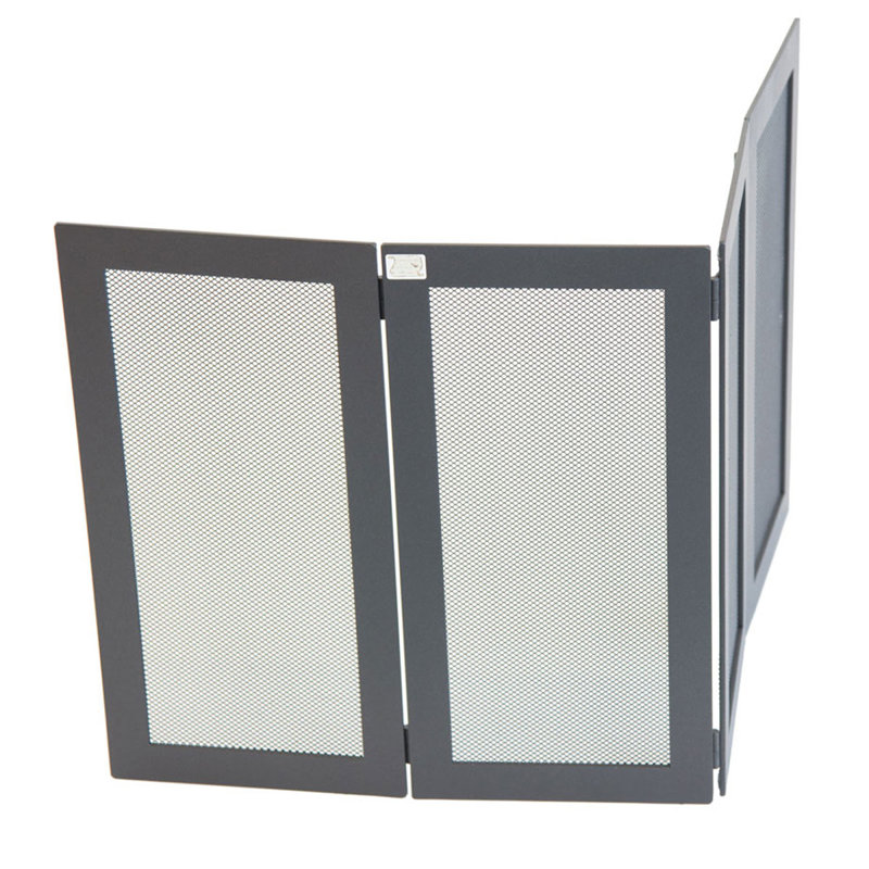Lucien 5 Panel Iron Fireplace Screen, 50cm H x 100cm x 1cm D