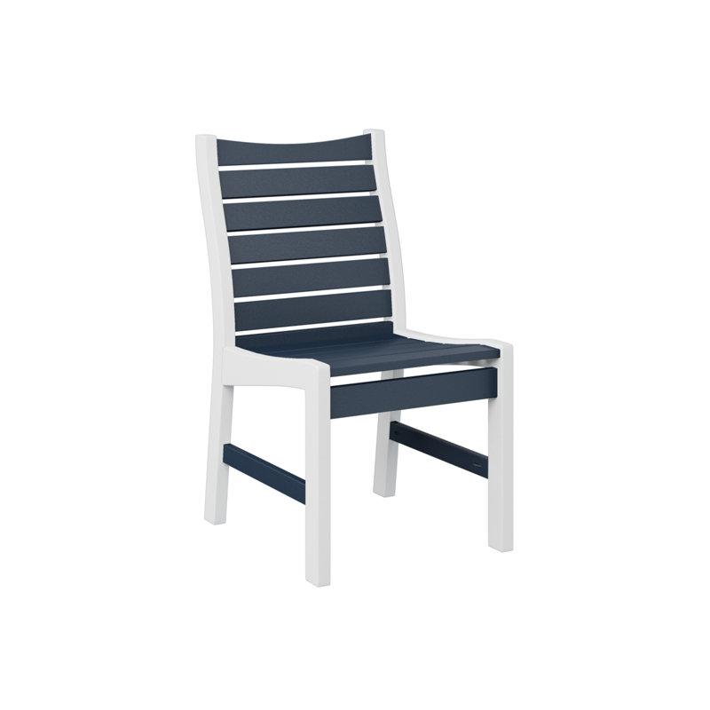 Berlin Gardens Bristol Regular Top With White Base Dining Chair, Navy Blue
