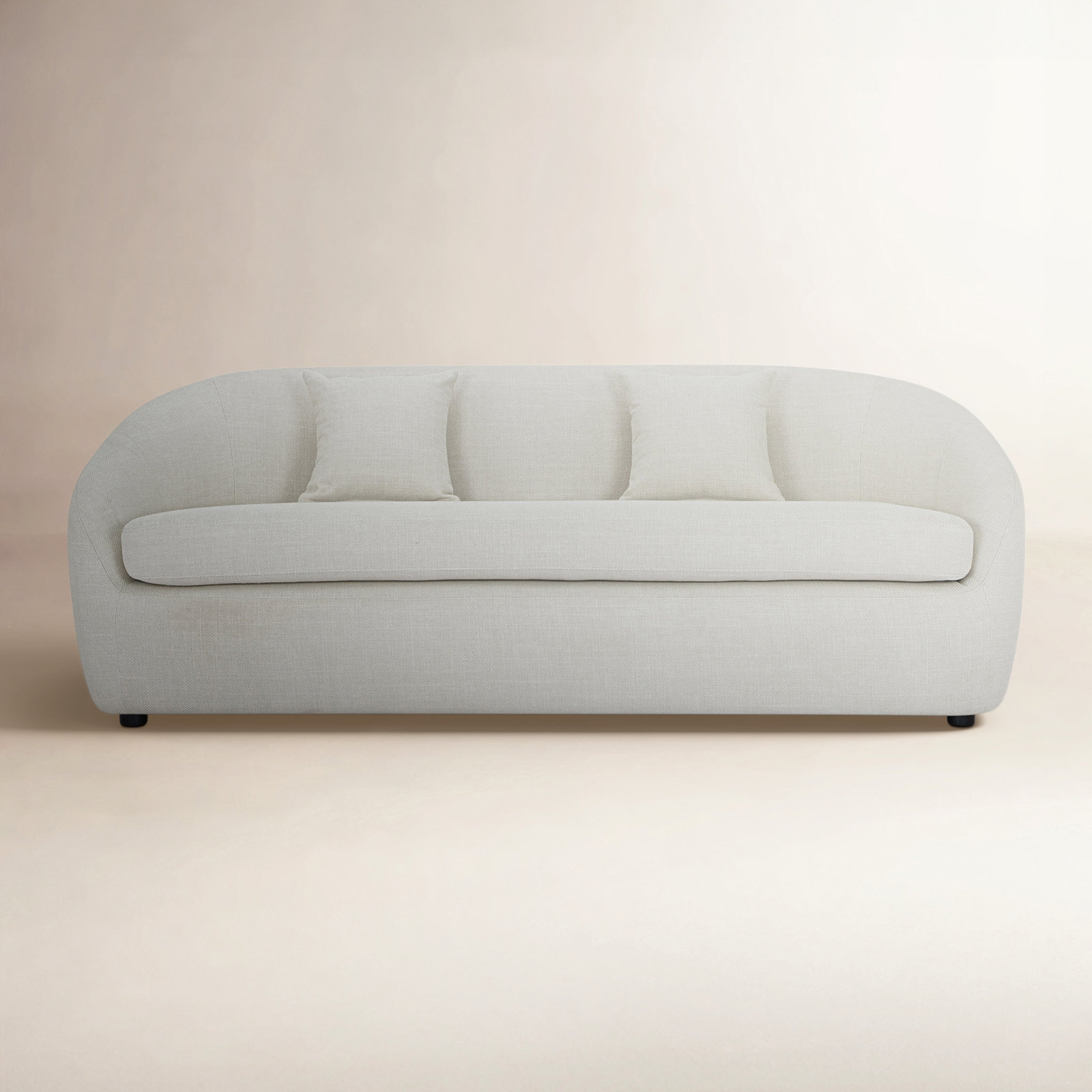 Stargazer 81'' Upholstered Sofa, Luxe Cream Basketweave