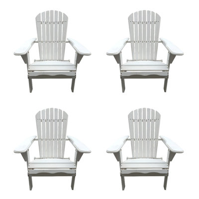 Arana Pine Foldable Outdoor Adirondack Set