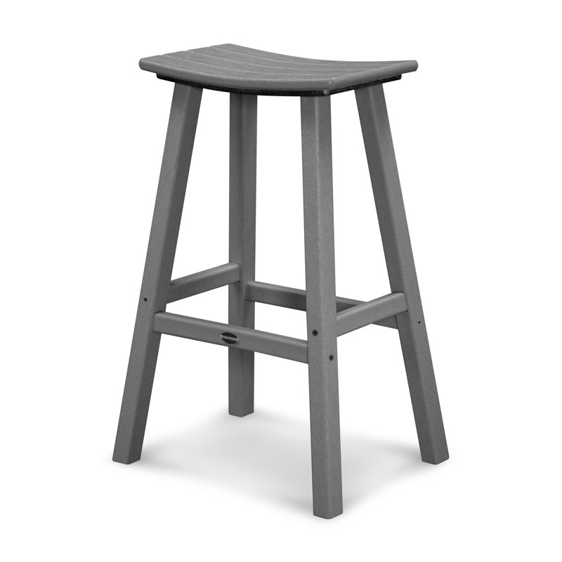 Tabouret de bar de jardin POLYWOOD, Gris ardoise, H 29,75 po