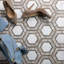 Nova 6" Hexagon Polished Marble Mosaic Tile-2061913715