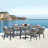 Atilia Rectangular Metal Outdoor Dining Table With Umbrella Hole , 66'' in. W 35'' in. D