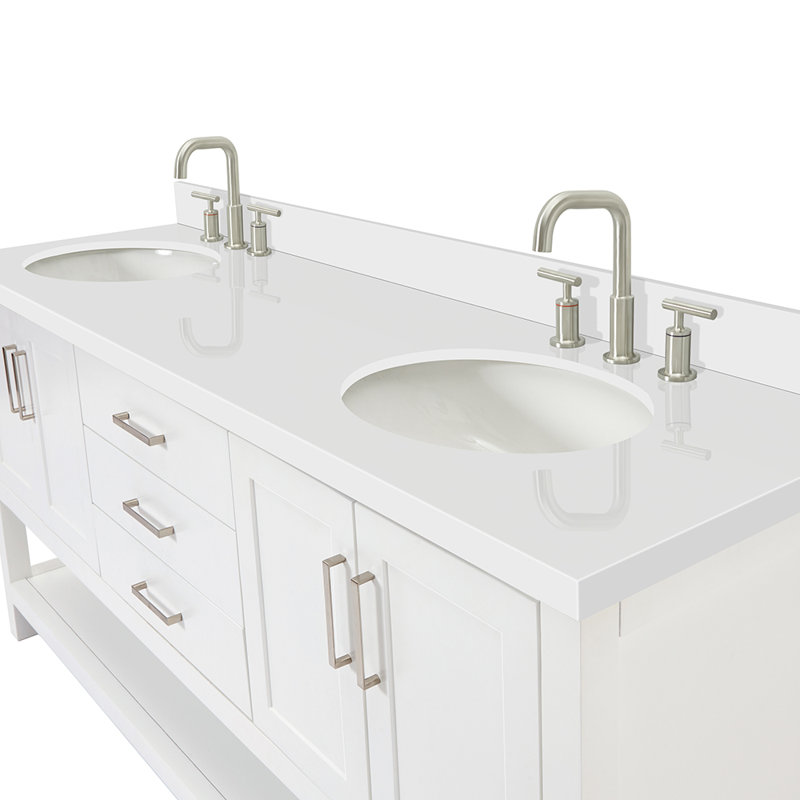 Magnolia Bath Vanity Oval Basin S073DWQ, White, Oval