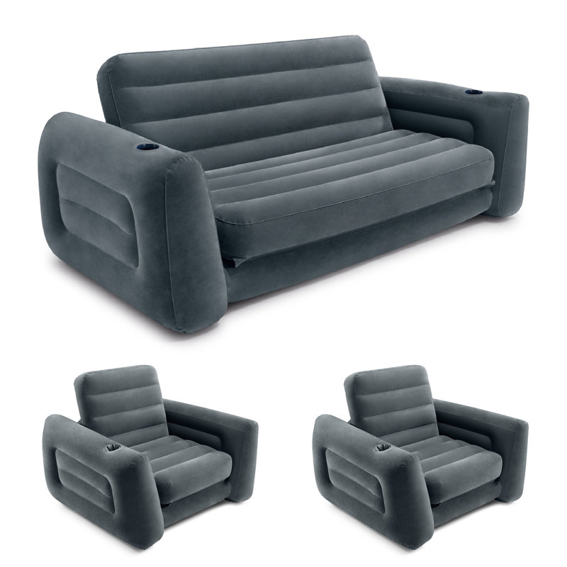 Ensemble de matelas gonflable 3 pièces avec canapé-lit et fauteuil gonflable 14 po