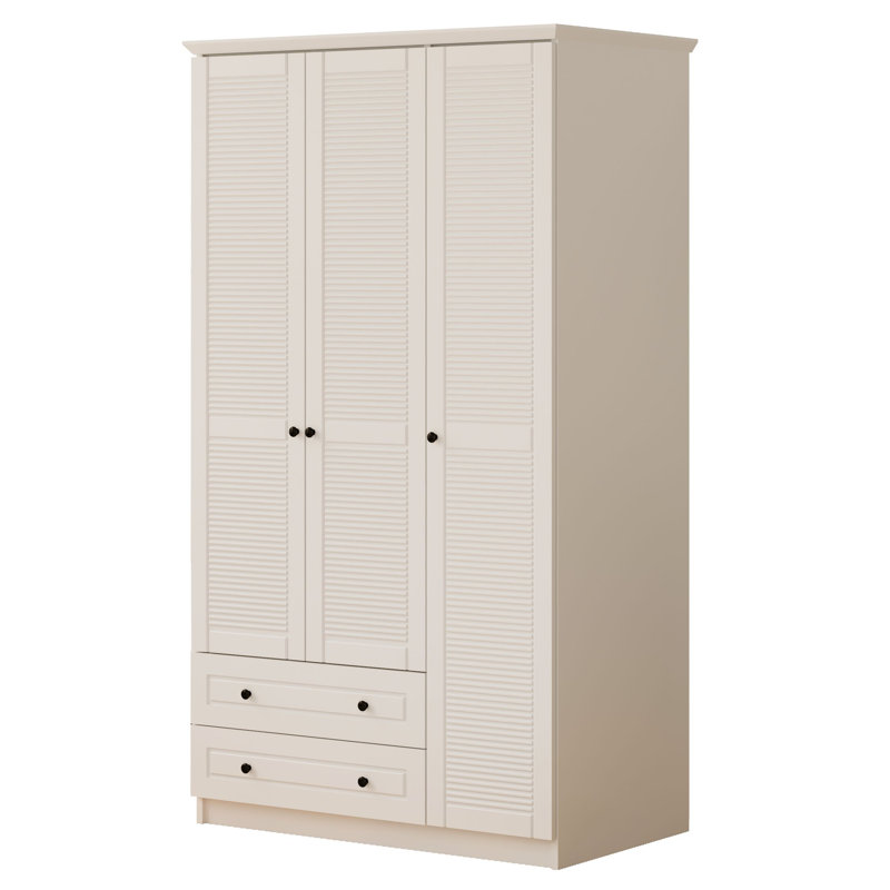 Kaylah 3 Door Manufactured Wood Wardrobe