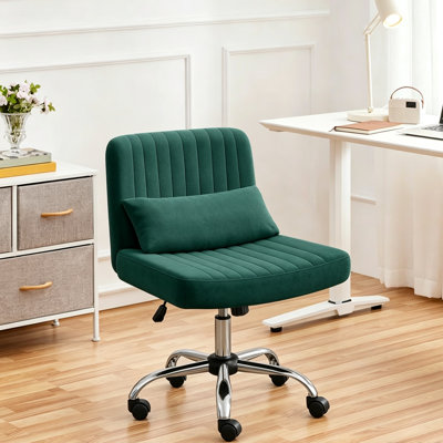 Canora Grey Velvet Criss Cross Chair