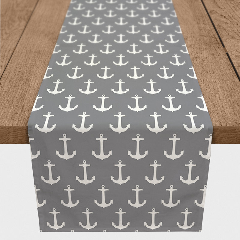 Chemin de table géométrique McKay, L 90 po x l 16 po, Gris, Mckay Geometric
