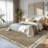 Washable Living Room Rug Floral Bordered Area Rugs Soft Thin Indoor Carpet for Bedroom Modern Throw Aesthetic Mat Non Slip Stain Resistant Carpet for Dining Room Office-682846202