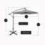 Kinyon 120'' Lighted Cantilever Umbrella-82654576