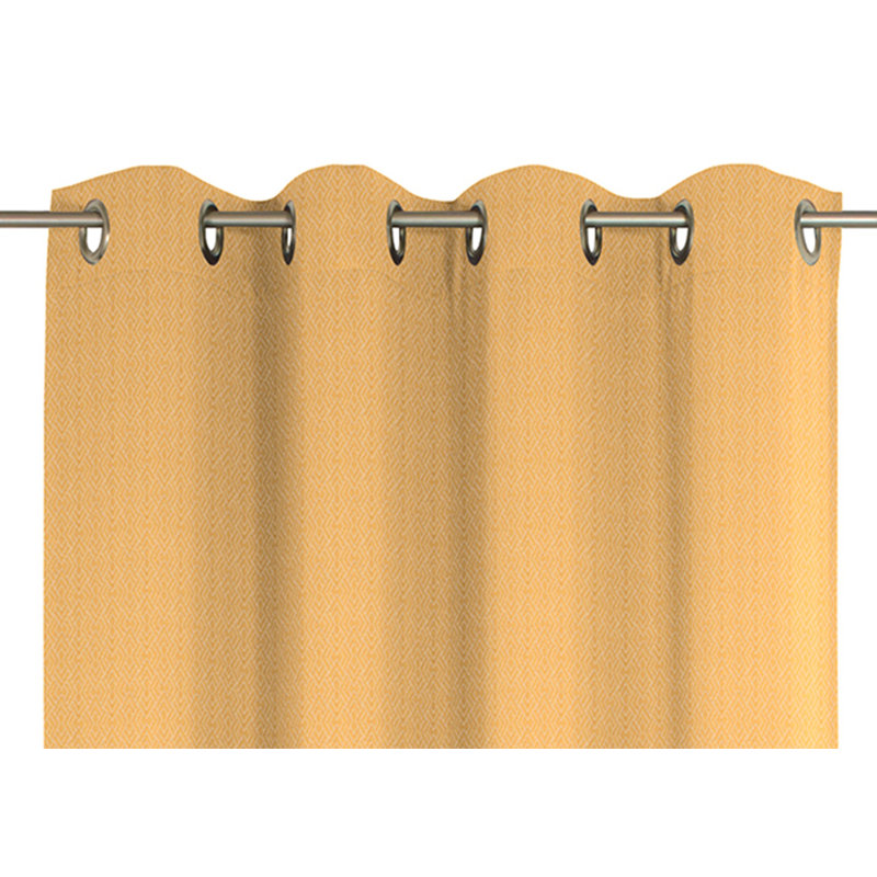 Salguero Eyelet Opaque Single Curtain, Yellow., 145cm Width x 145cm Drop