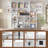 Folding Sewing Table With Storage, Craft Storage Cabinet And Multipurpose Sewing Machine Table