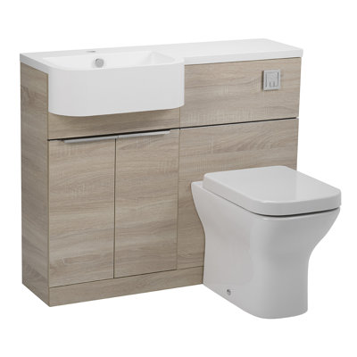 Match 100cm Composite Single Bathroom Vanity Top with Sink