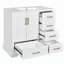 Meuble-lavabo traditionnel exquis avec lavabo en céramique et rangement abondant-113754485