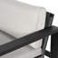 Canapé de patio en aluminium de 84 po avec coussins gris clair Mikel