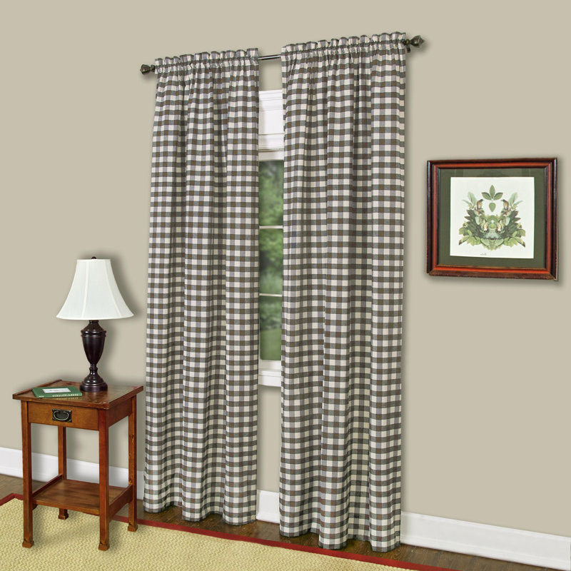 Draves Semi Sheer Curtain Pair, Taupe