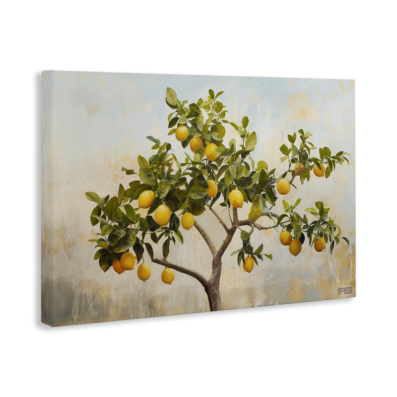 «Lemon Tree Branches», art mural sur toile par RB, H 30 po x l 45 po