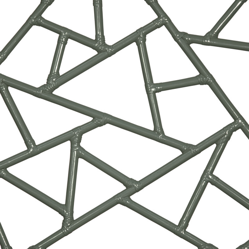 Tiffany Wicker/Rattan Open-Frame Headboard, King, Evergreen