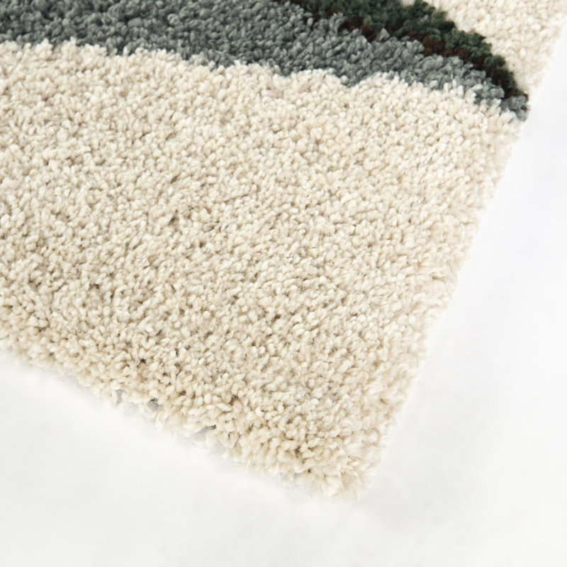 Tapis vert à poils longs Rachal, Rectangle 7 pi 10,5 po x 10 pi 0,1 po