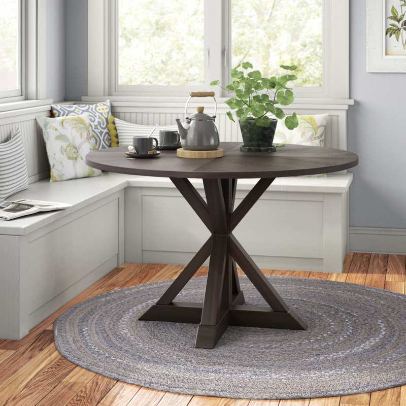 Honora Round Dining Table, Charcoal Gray