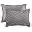 Édredon pour grand lit 7 pièces gris à motif diagonal avec literie élégante tout confort