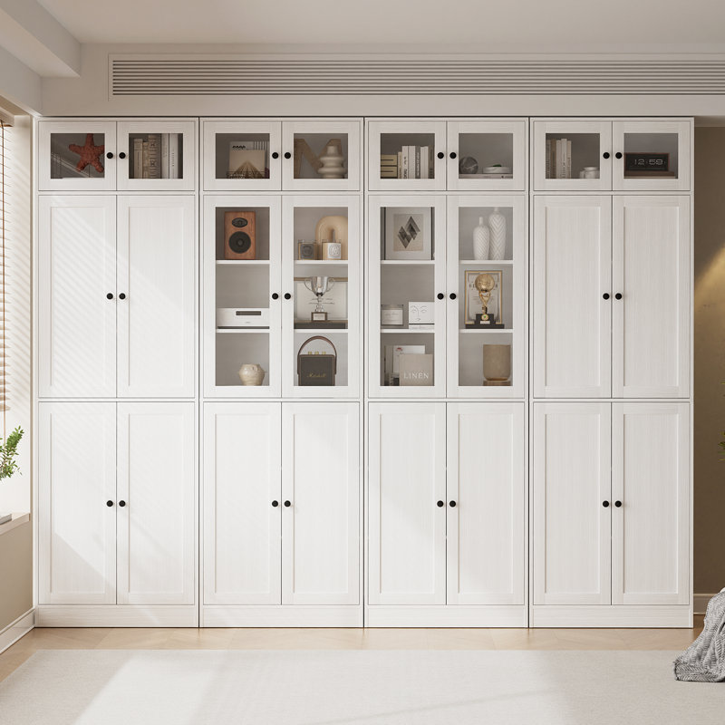 Ensemble de bibliothèque 86,8 po H x 94,48 po, Blanc