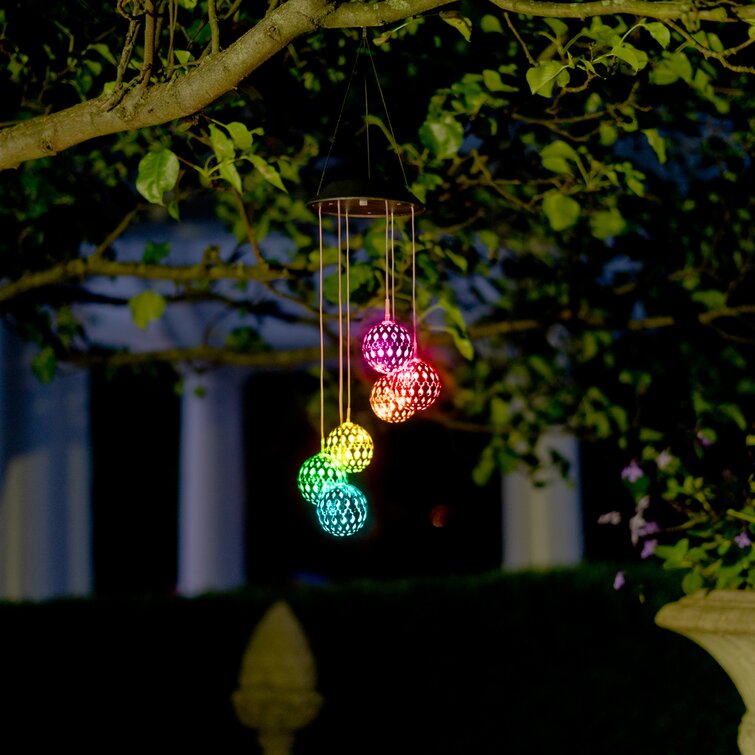 Touch of ECO Solar Powered LED Globes Color Changing Mobile Wind Chime &  Reviews