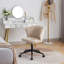 Chaise de bureau à domicile, chaise de bureau d'ordinateur en forme de fleur pivotante en tissu pour bureau à domicile ou chambre à coucher-1952118407