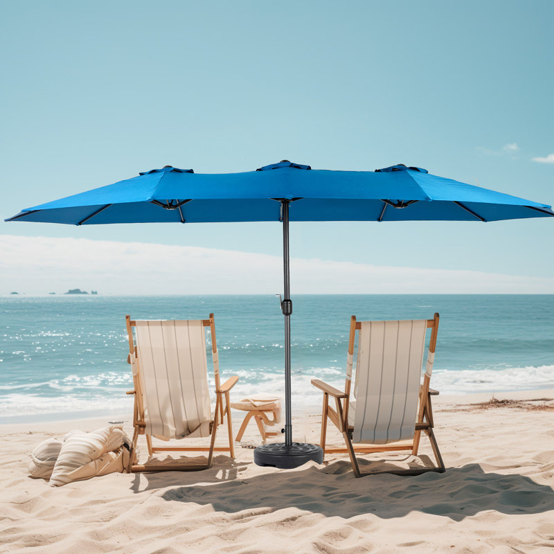 Parasol de marché rectangulaire 178 po x 105 po, Bleu