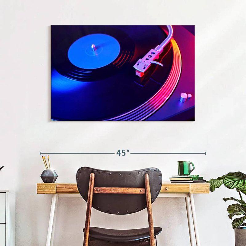 Abarca Turntable Party Record, 26" H x 39" W