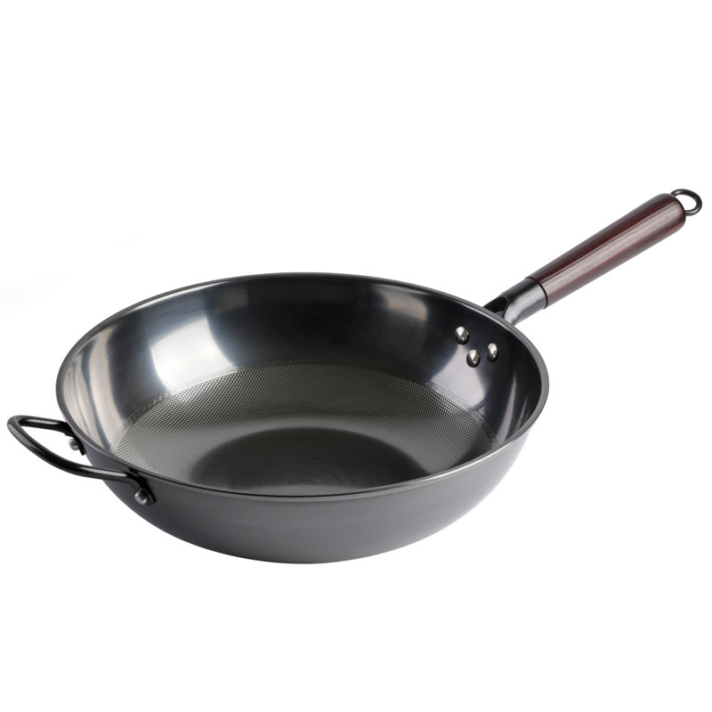 Wok à fond plat en acier au carbone 13 po Gibson Home Stargaze - 82970,01 po