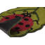 Coccinelle et fleur de 30 po x 18 po tapis de porte extérieur antidérapant Perkins