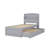 Twin XL Size Platform Bed With Storage LED Headboard, Charging Station, Trundle And Drawers-778120505