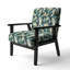 Motif géométrique chic vert et or - Fauteuil d'appoint rembourré moderne et contemporain