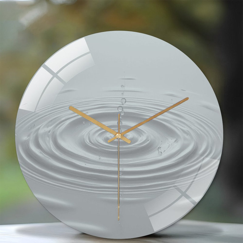 Horloge murale en verre 12 po
