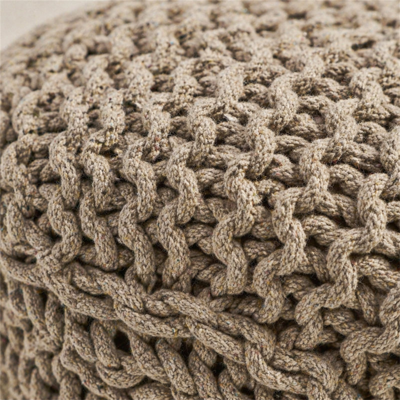 Pouf tricoté en coton 20 x 20