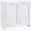 Armoire pour panier à linge caché avec conception inclinable, blanc