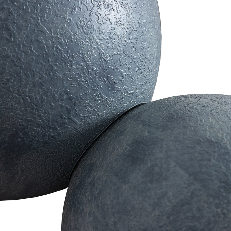 22,5 pouces de haut pots de fleurs en forme de gobelet en PE, Gris