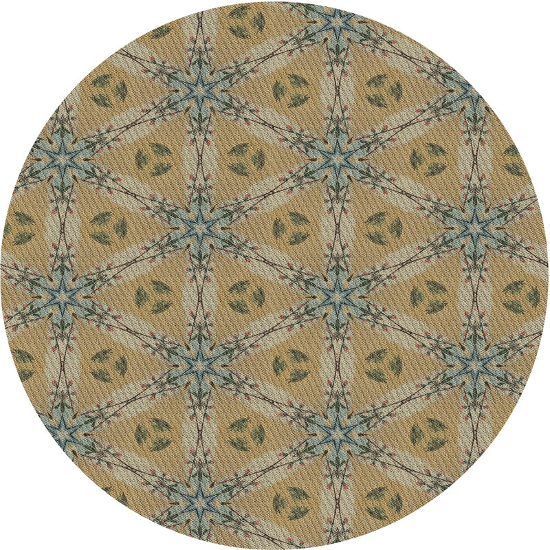 Abstract Indoor Rug, Round 4'
