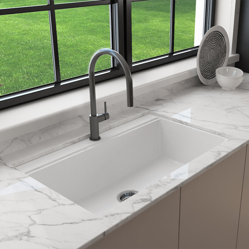 Baveno Lux 34'' L Single Basin Kitchen Sink