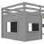 Lit mezzanine pour enfants avec tableau coulissant-484275671-484275666