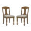 Ensemble de 2 chaises de salle à manger rembourrées à cadre en bois avec chaises rétro de style Mid-Century pour le salon et le restaurant-840648159