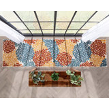 Tapis rouge / bleu / orange en polypropylène tissé à la machine 7 pi 1 po x 9 pi 1 po Wilmslow