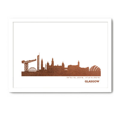 Glasgow Skyline 1 Piece Single Picture Frame Wall Art
