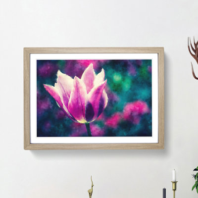 Purple Tulip Flower - Framed Print