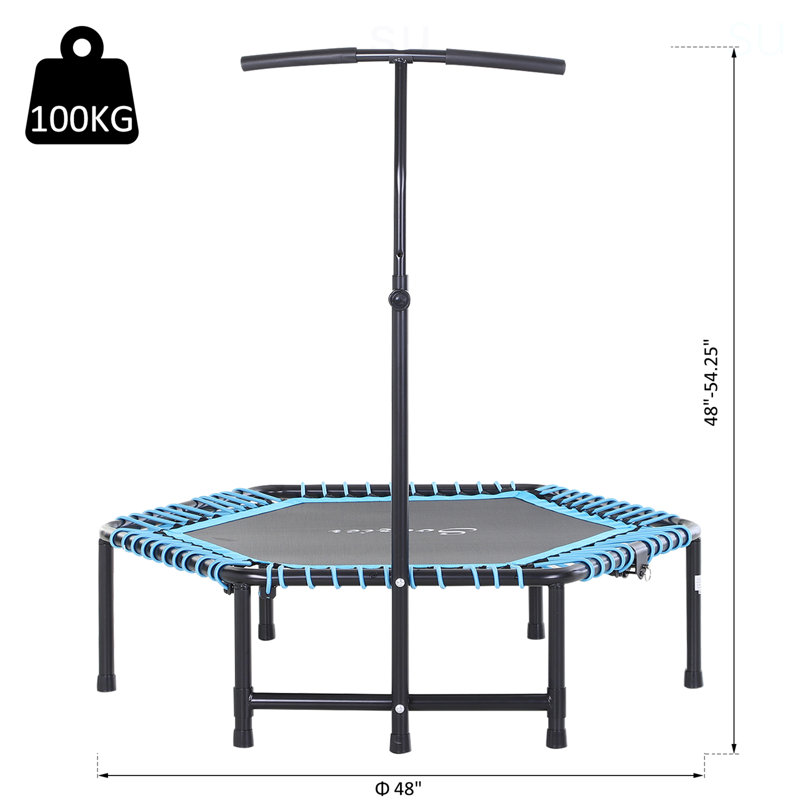 Exercise Trampoline, Portable   Foldable Fitness Trampoline Rebounder