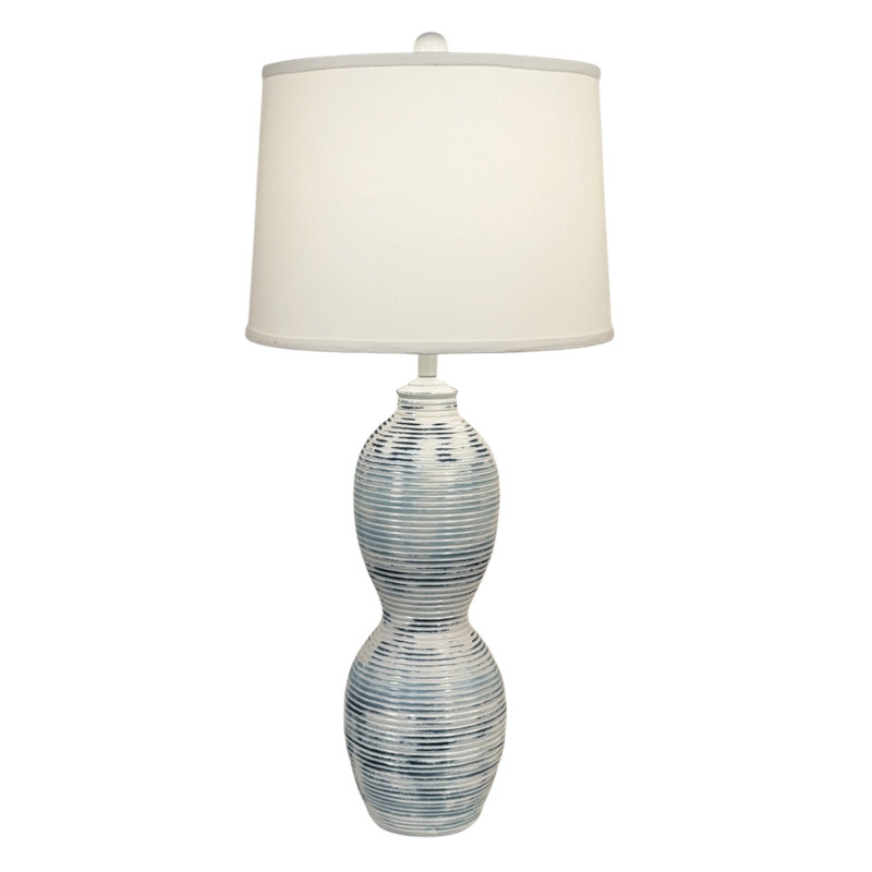 Nude/Nautical Ribbed Bodice Table Lamp